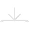Ekena Millwork Vanguard Architectural Grade PVC Gable Bracket, 108"W x 54"H x 2"D x 4"F, 12/12 Pitch GBP108X54X0204VAN00 - alternate 3